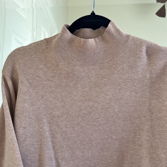 High Neck Beige Boutique Sweater - Picture 2 of 3
